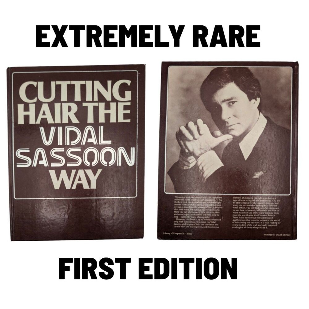 Vidal Sassoon Cutting Hair the Vidal Sassoon Way First Edition 1978 Hardcover